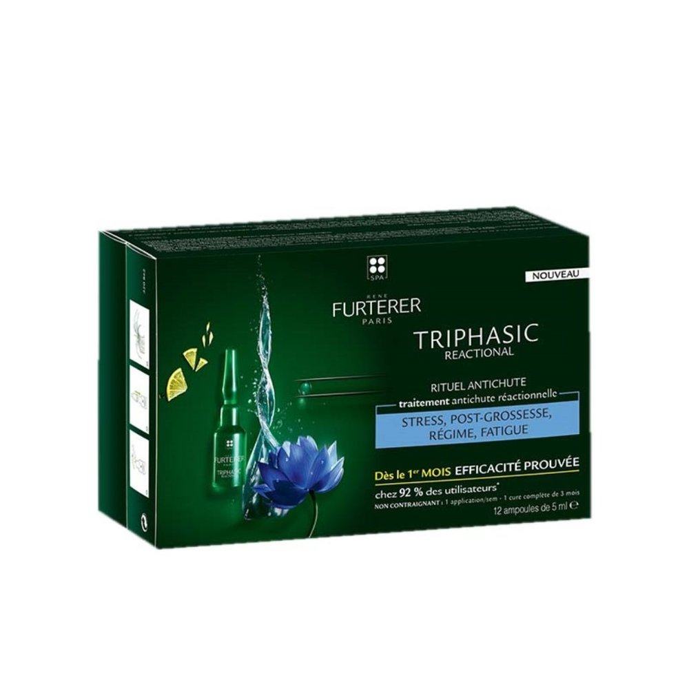 RENE FURTERER TRIPHASIC REACTIONAL SERUM BOX SET 12 VIALS x 5ml